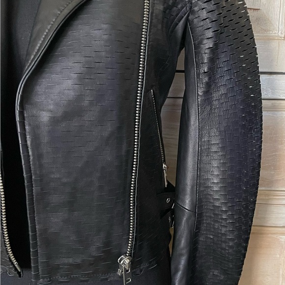 IRO Memphis Leather Jacket Black Cutouts - Picture 4 of 10